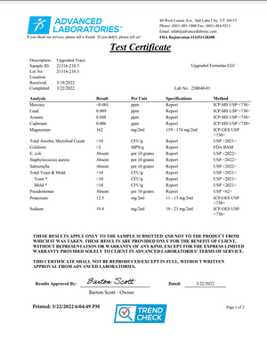 Upgraded Trace Minerals